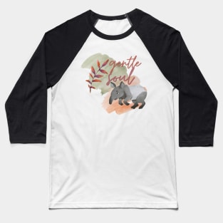 Gentle Soul Watercolour Tapir Baseball T-Shirt